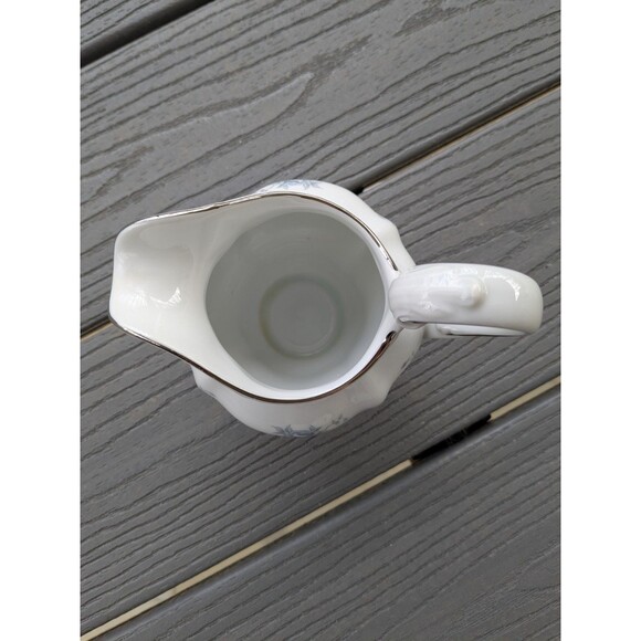 Johann Haviland Bavaria Creamer Germany Fine China Blue Garland Floral Pitcher - Picture 4 of 12